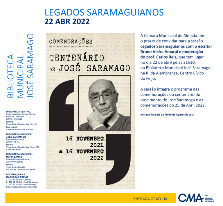 Legados Saramaguianos com Bruno Vieira Amaral