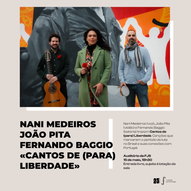 Concerto: Cantos de (para) a Liberdade, com Nani Medeiros, João Pita e Fernando Baggio